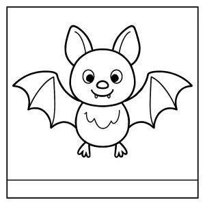 Omalovánka netopýra – coloring page pro děti k vytištění zdarma