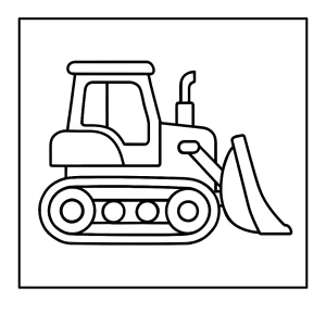 Buldozer coloring page – omalovánka s buldozerem k vytištění zdarma pro děti