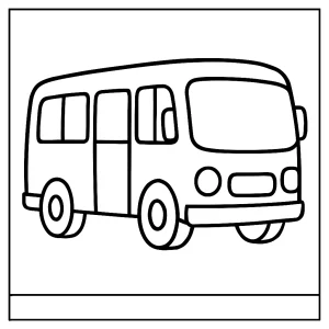 Omalovánka autobusu – autobus coloring page k vytištění a vybarvení zdarma pro děti