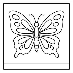 Omalovánka motýla – detailní coloring page k vytištění zdarma pro děti