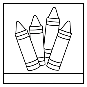 Omalovánka pastelky – coloring page s motivem pastelek pro děti k vybarvení