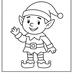 Omalovánka k vytištění veselého skřítka – coloring page zdarma pro děti