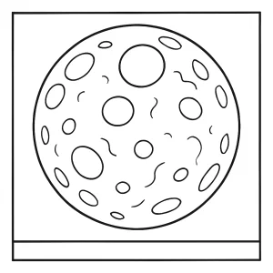 Omalovánka úplňku – coloring page s měsícem k vytištění zdarma