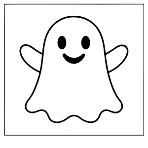Strašidlo coloring page – omalovánka strašidla k vytištění zdarma pro děti