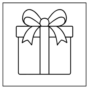Omalovánka dárkové krabičky – coloring page pro děti ke stažení a vytištění zdarma