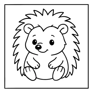 Omalovánka ježka k vytištění – coloring page s ježkem pro děti zdarma