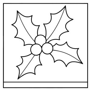 Omalovánka cesmíny – coloring page zdarma s listy a bobulemi pro děti k vytištění