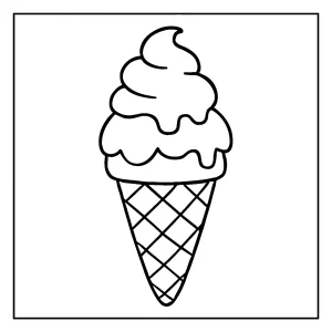 Omalovánka zmrzliny – coloring page zdarma k vytištění pro děti