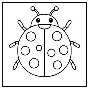 Roztomilá beruška – omalovánka (coloring page) k vytištění zdarma pro děti