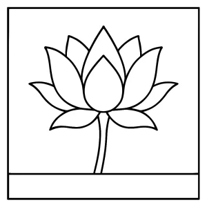 Omalovánka lotosového květu – detailní coloring page zdarma k vytištění