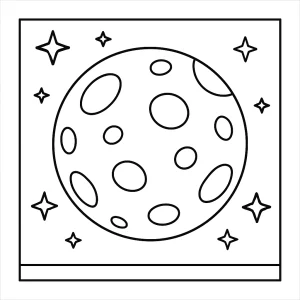 Omalovánka s měsícem – krásná coloring page k vybarvení pro děti