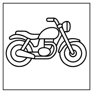 Motorka coloring page – omalovánka motorky k vytištění zdarma