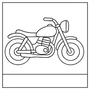 Motorka omalovánka – coloring page motorky k vytištění zdarma pro děti