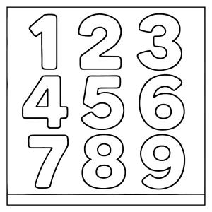Omalovánka s čísly – vzdělávací coloring page k vytištění zdarma pro děti