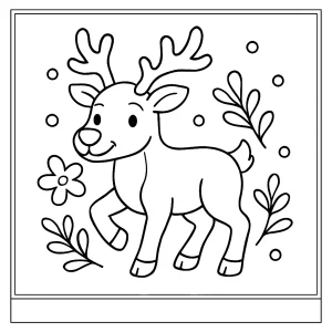 Omalovánka soba k vybarvení zdarma – coloring page s roztomilým sobem pro děti