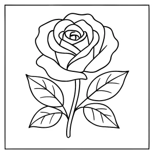 Omalovánka růže – coloring page růže k vybarvení zdarma a k tisku