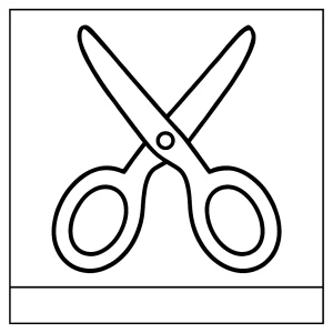 Omalovánka nůžek – coloring page ke stažení a vybarvení zdarma pro děti