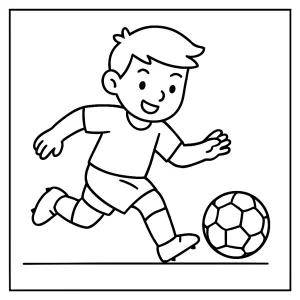 Omalovánka fotbalisty – tisknutelná coloring page sportovce ke stažení zdarma