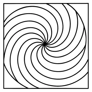 Spirálový vzor omalovánka – coloring page ke stažení zdarma pro děti i dospělé