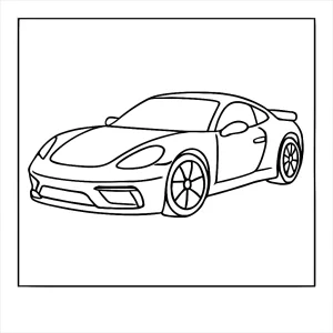 Omalovánka sportovního auta – coloring page pro děti zdarma k vybarvení