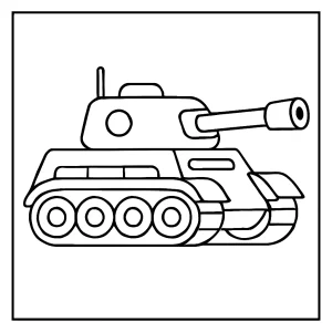Tank – omalovánka zdarma ke stažení a vytištění, coloring page pro děti