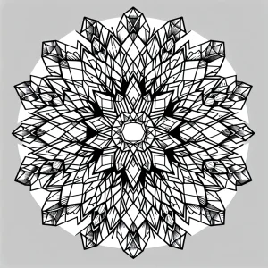 Mandala z krystalů a drahokamů – omalovánka ke stažení zdarma